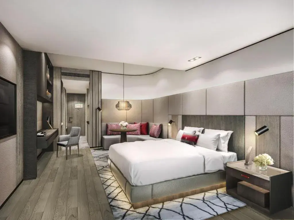 Bed in Swisstouches Hotel Ankang Bed in Swisstouches Hotel Ankang