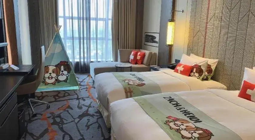 Bed in Swisstouches Hotel Ankang Bed in Swisstouches Hotel Ankang