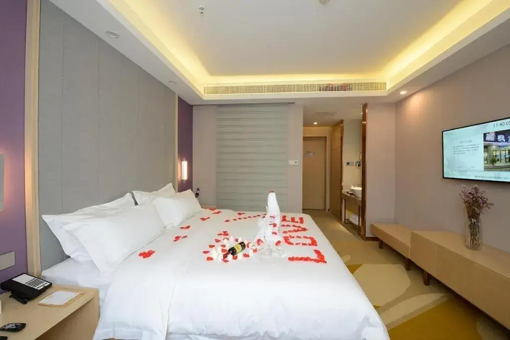 Bed in Lavande Hotel Wuhan Huazhong Normal University Guangbutun Metro Station Bed in Lavande Hotel Wuhan Huazhong Normal University Guangbutun Metro Station