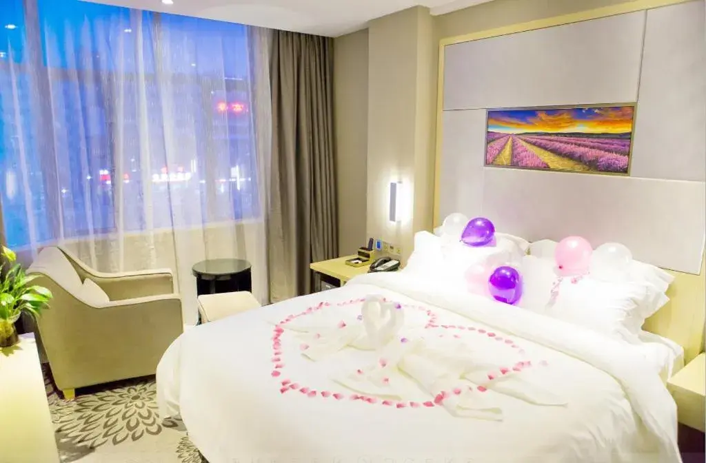 Bed in Lavande Hotels Shenzhen Longgang Dayun Center Jixiang Metro Station Bed in Lavande Hotels Shenzhen Longgang Dayun Center Jixiang Metro Station