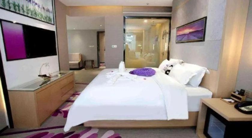 Bed in Lavande Hotels Changzhi City God Temple