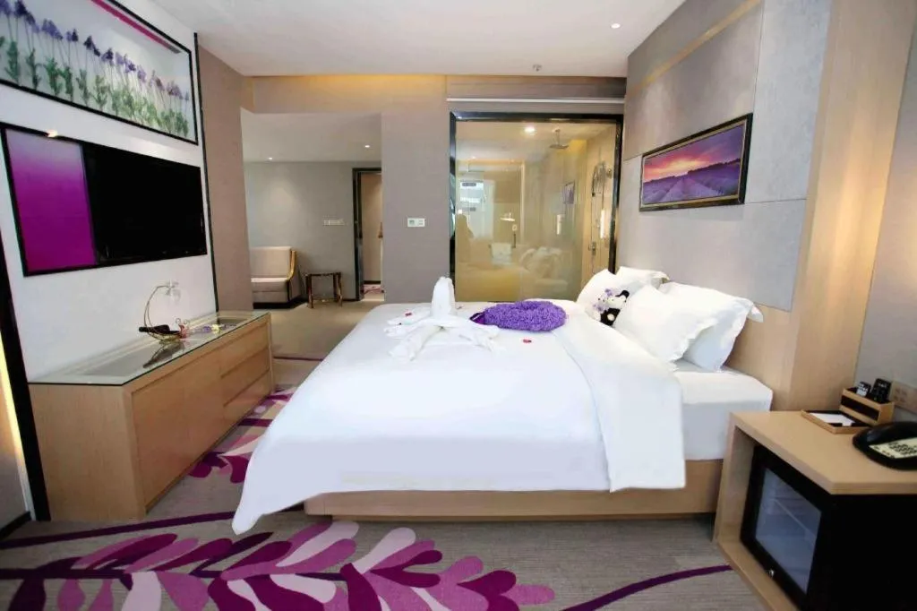 Bed in Lavande Hotels Changzhi City God Temple