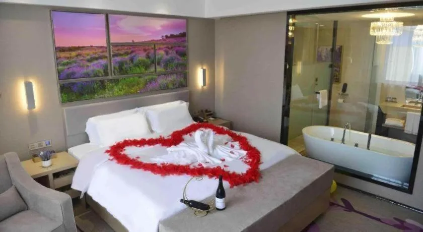 Bed in Lavande Hotels Changzhi City God Temple