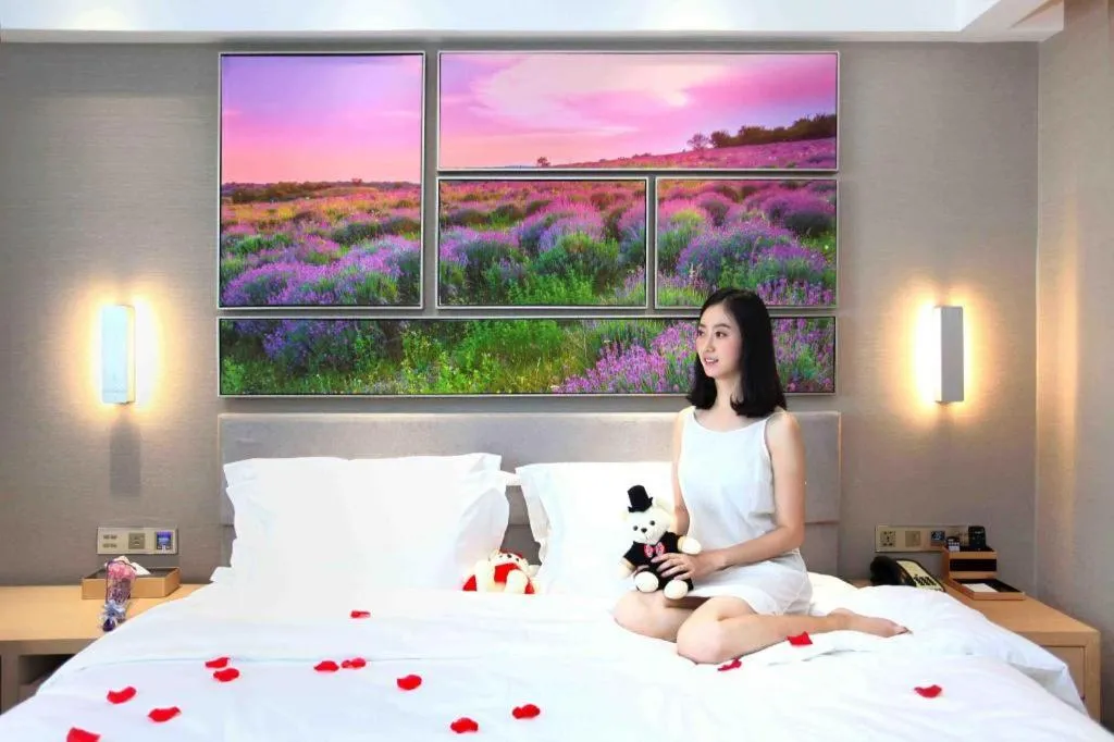 Bed in Lavande Hotels Changzhi City God Temple
