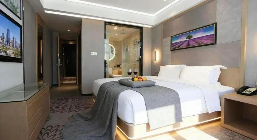 Bed in Lavande Hotels Changzhi City God Temple