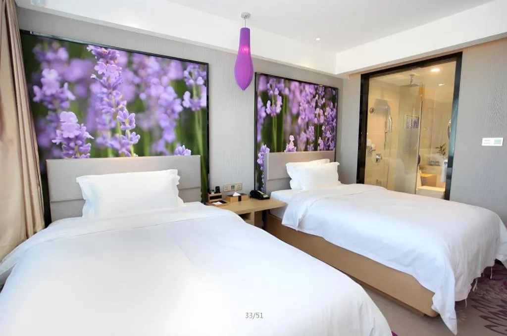 Bed in Lavande Hotels Changzhi City God Temple