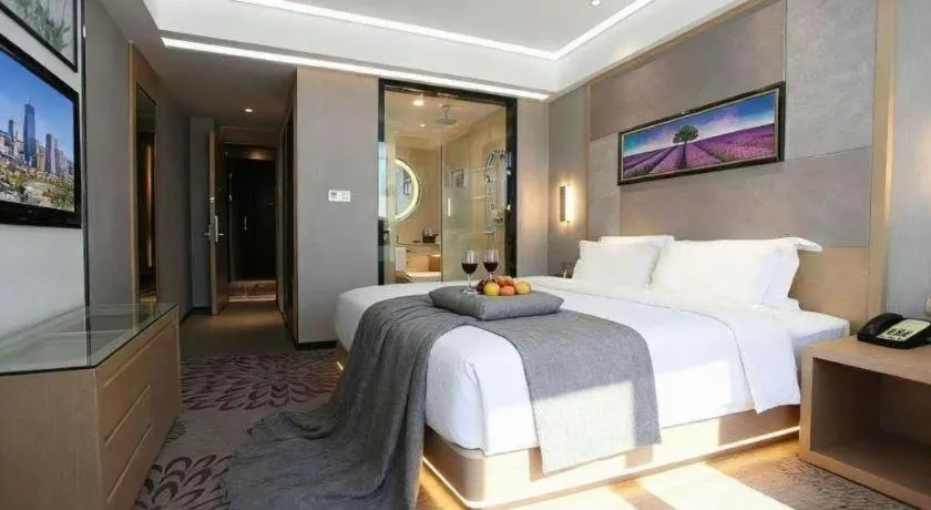 Bed in Lavande Hotels Changzhi City God Temple