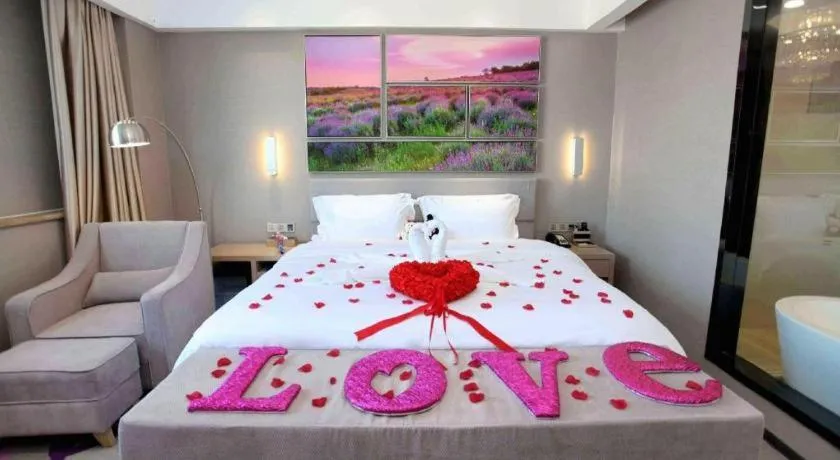 Bed in Lavande Hotels Changzhi City God Temple