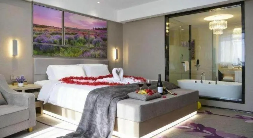 Bed in Lavande Hotels Changzhi City God Temple