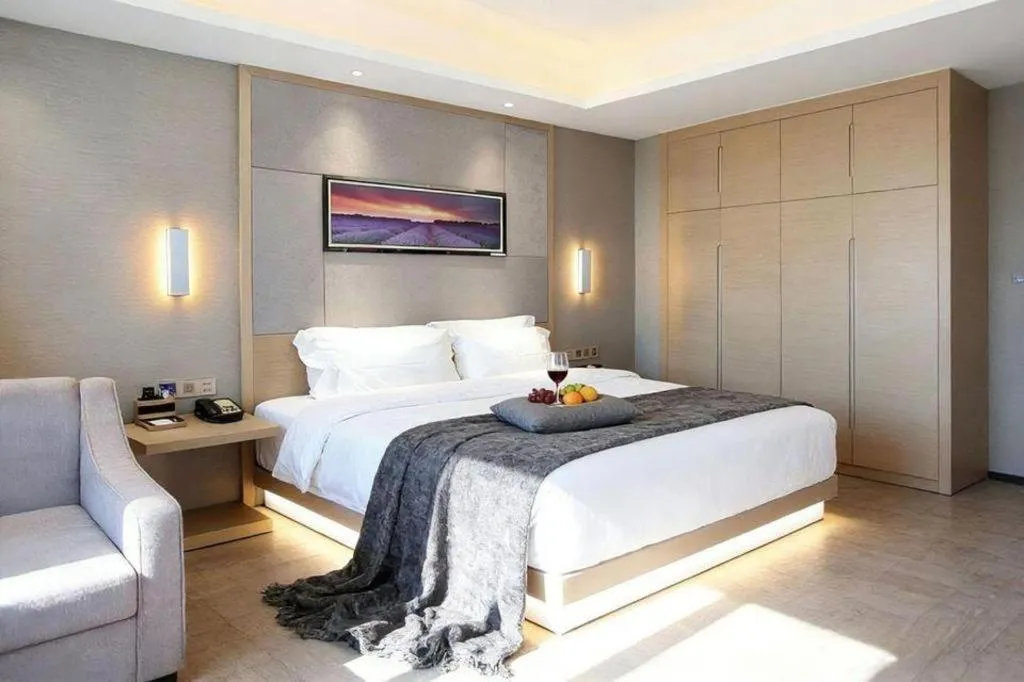 Bed in Lavande Hotels Changzhi City God Temple