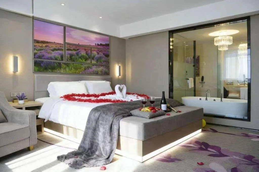 Bed in Lavande Hotels Changzhi City God Temple