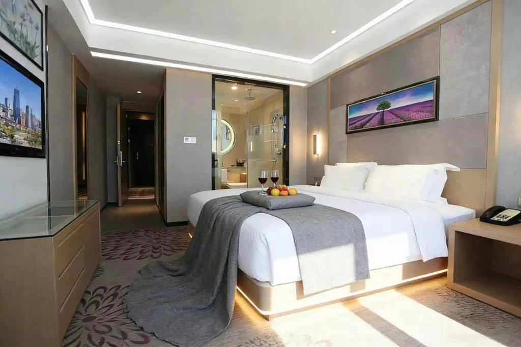 Bed in Lavande Hotels Changzhi City God Temple