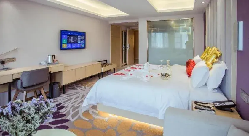 Bed in Lavande Hotels Jingshan Bus Station Bed in Lavande Hotels Jingshan Bus Station