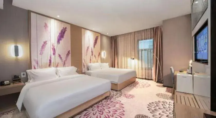 Bed in Lavande Hotel Xi'an 1st Fengcheng Road Municipal Library Metro Station Bed in Lavande Hotel Xi'an 1st Fengcheng Road Municipal Library Metro Station