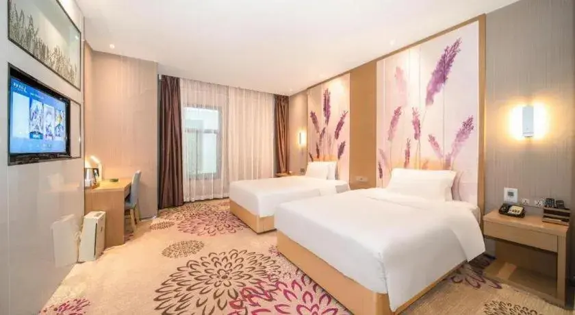 Bed in Lavande Hotel Xi'an 1st Fengcheng Road Municipal Library Metro Station Bed in Lavande Hotel Xi'an 1st Fengcheng Road Municipal Library Metro Station