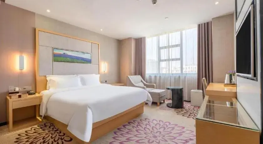 Bed in Lavande Hotels Guangzhou Jiahe Wanggang Metro Station Junhe Avenue Bed in Lavande Hotels Guangzhou Jiahe Wanggang Metro Station Junhe Avenue