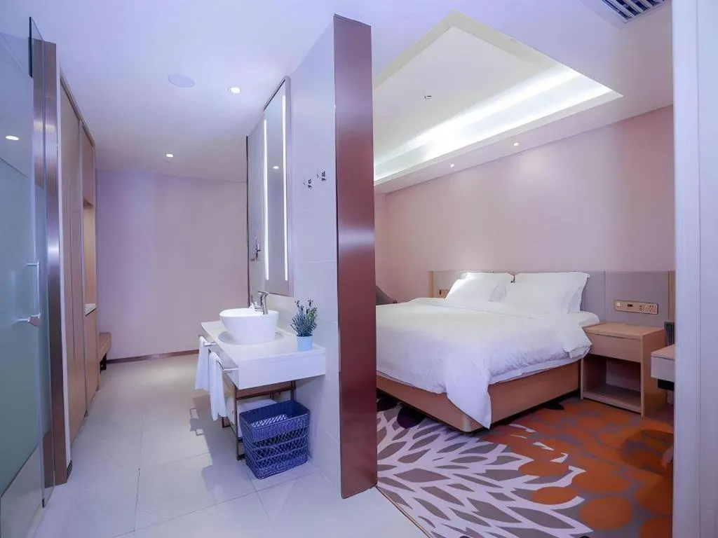 Bed in Lavande Hotels Harbin Railway Station Zhanqian Square