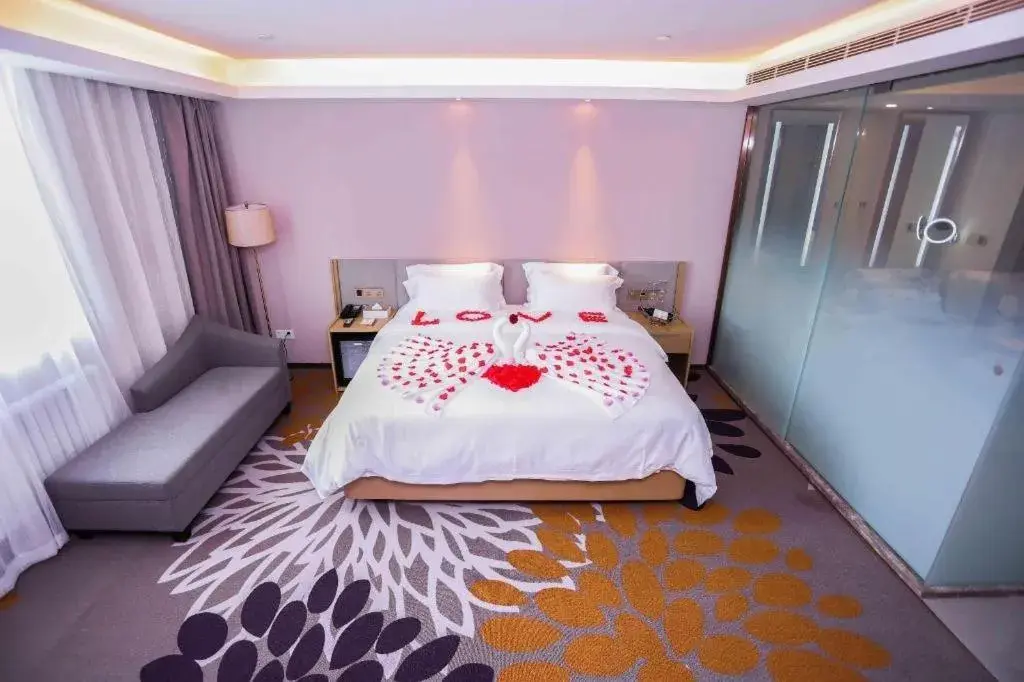Bed in Lavande Hotels Harbin Railway Station Zhanqian Square Bed in Lavande Hotels Harbin Railway Station Zhanqian Square
