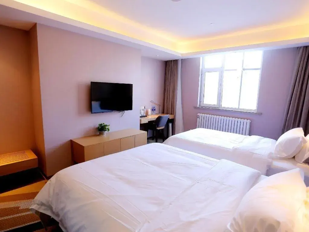 Bed in Lavande Hotels Harbin Railway Station Zhanqian Square Bed in Lavande Hotels Harbin Railway Station Zhanqian Square