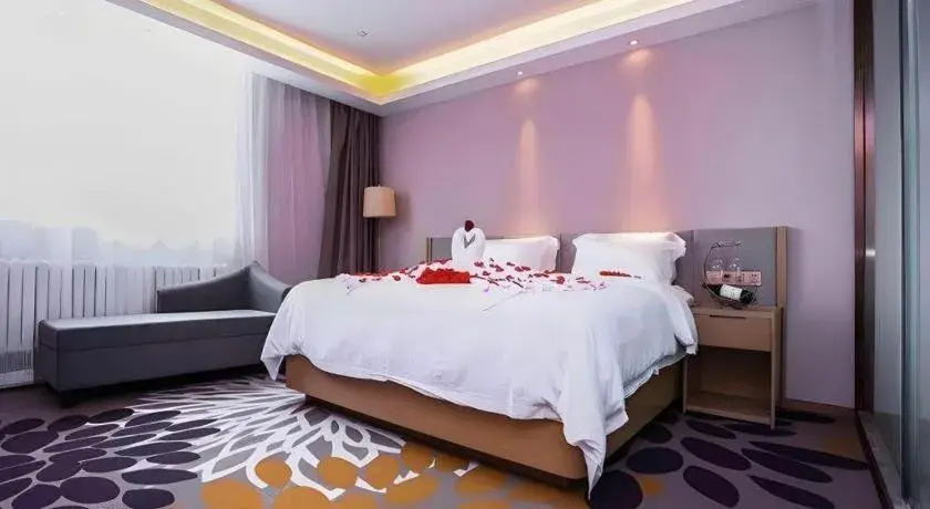 Bed in Lavande Hotels Harbin Railway Station Zhanqian Square Bed in Lavande Hotels Harbin Railway Station Zhanqian Square