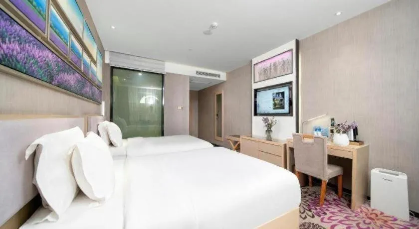 Bed in Lavande Hotels Urumqi Xinmin West Street Hongda Plaza