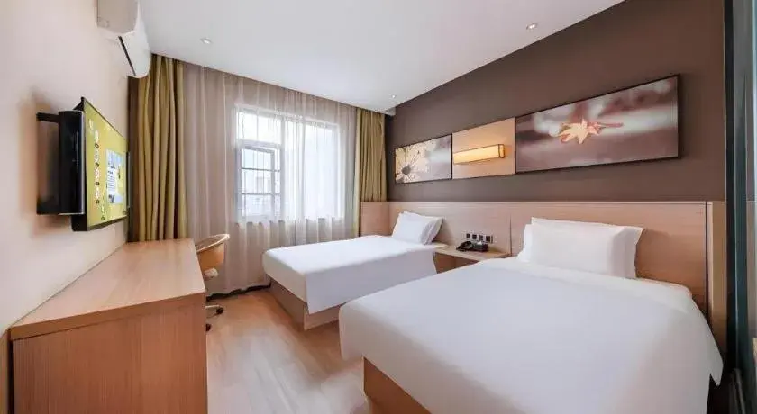 Bed in IU Hotel Kunming Jinma Bijifang Joy City Bed in IU Hotel Kunming Jinma Bijifang Joy City