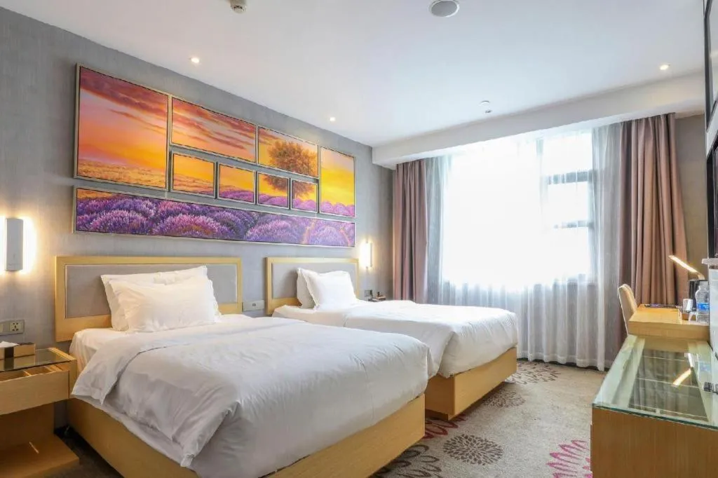 Bed in Lavande Hotels·Wuhan Fanhai CBD