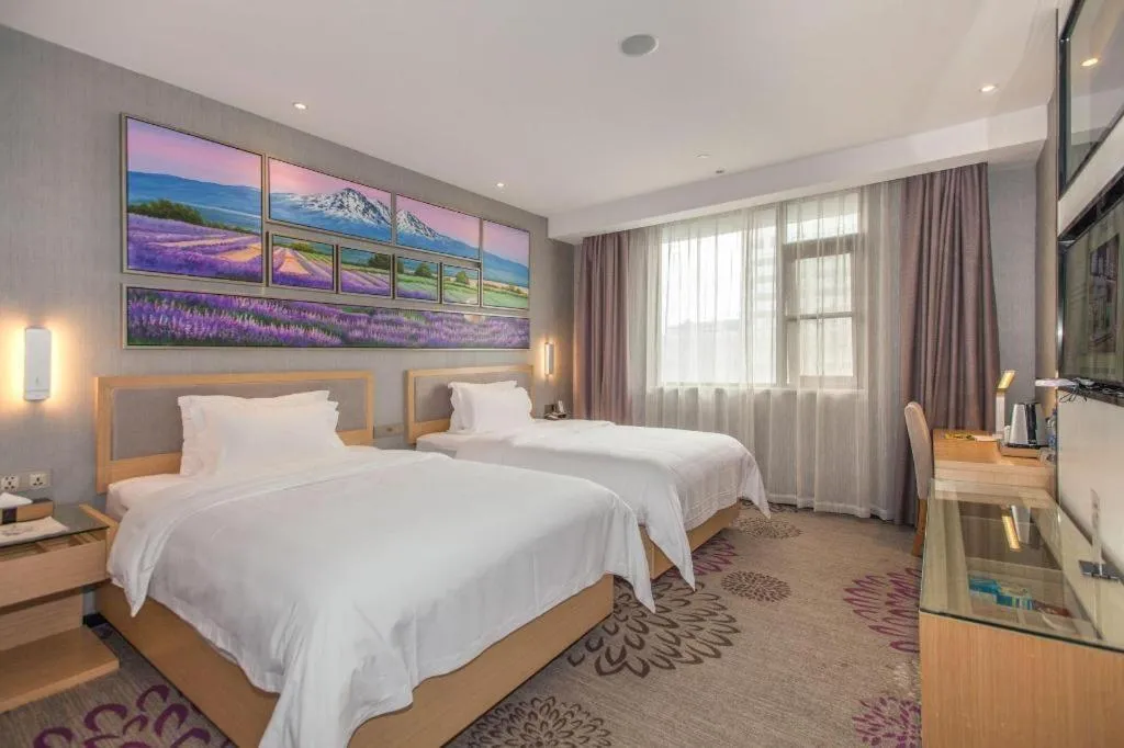 Bed in Lavande Hotels·Wuhan Fanhai CBD