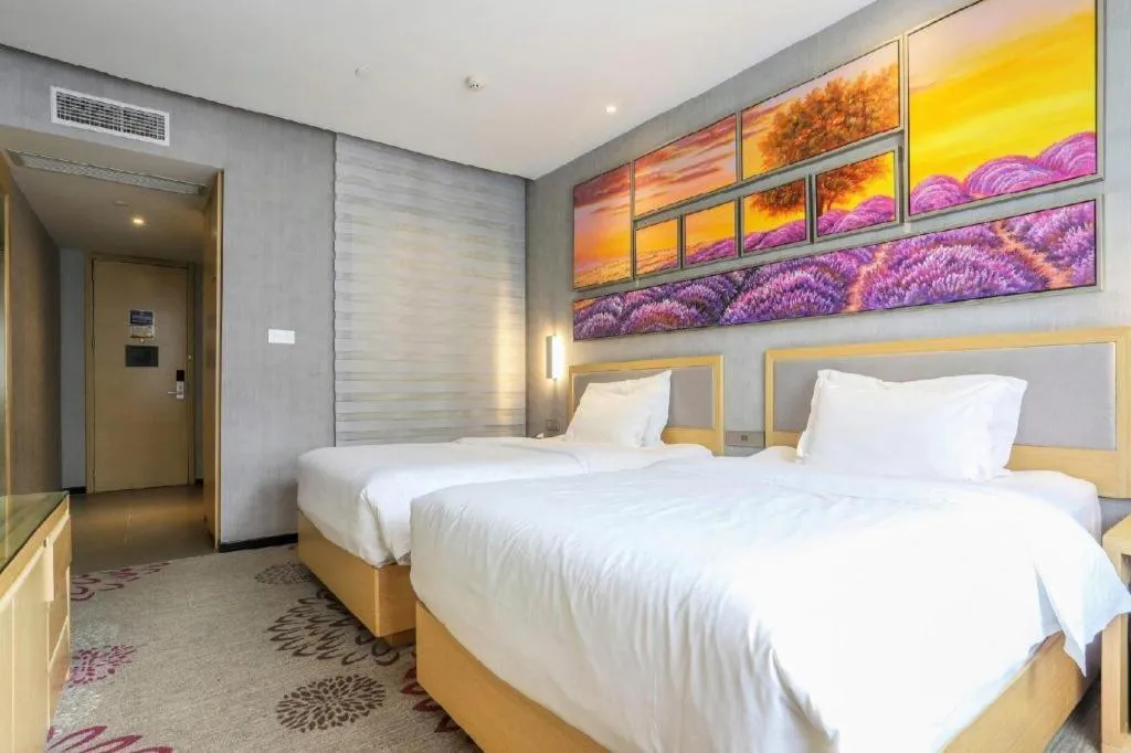 Bed in Lavande Hotels·Wuhan Fanhai CBD