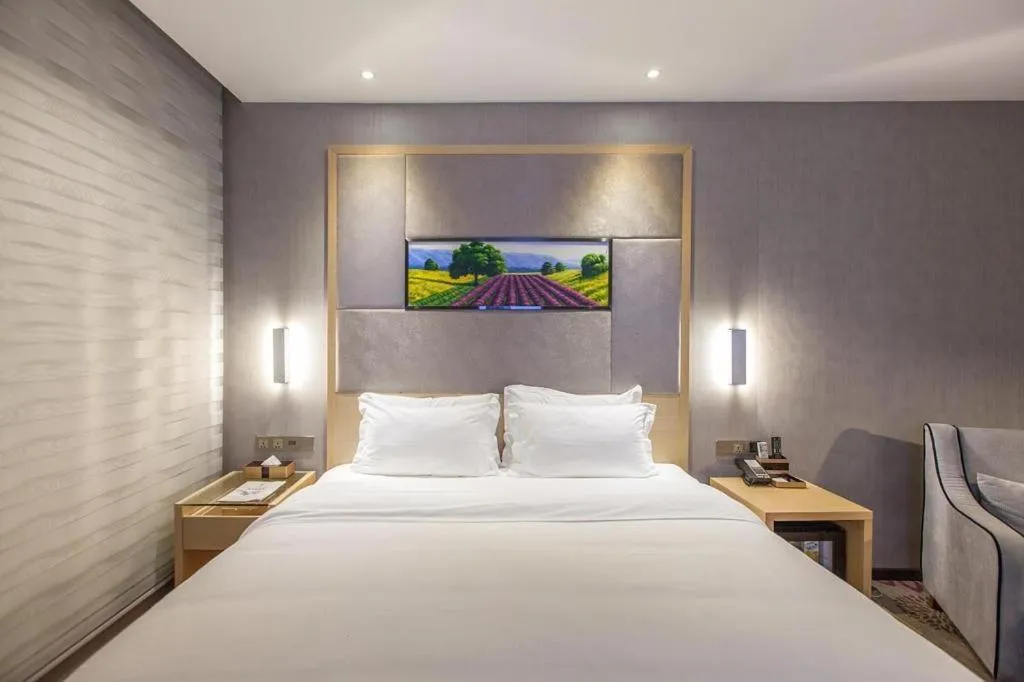Bed in Lavande Hotels·Wuhan Fanhai CBD