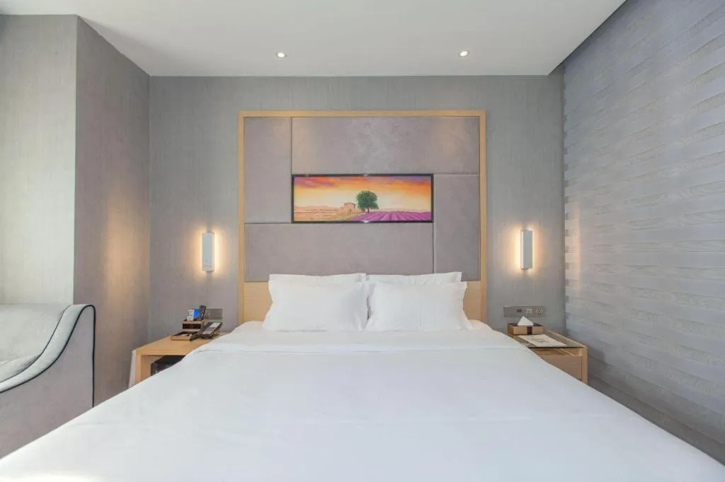 Bed in Lavande Hotels·Wuhan Fanhai CBD