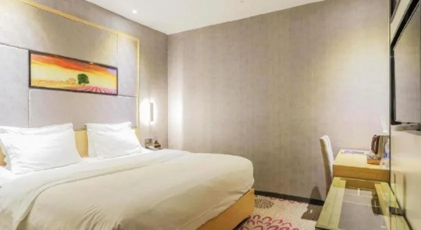 Bed in Lavande Hotels·Wuhan Fanhai CBD