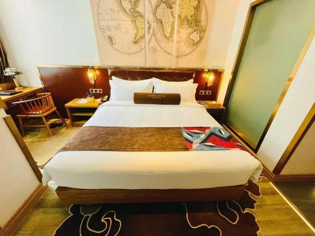 Bed in James Joyce Coffetel·Shanghai Zhuanqiao Wanda Plaza