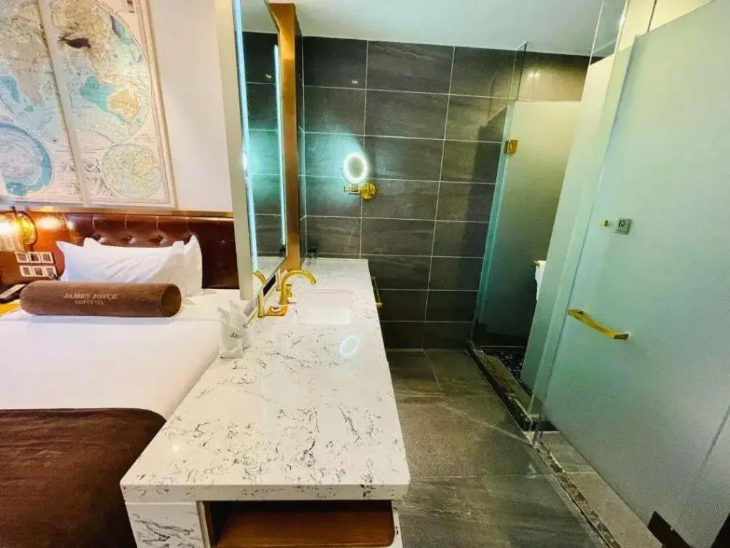 Bed in James Joyce Coffetel·Shanghai Zhuanqiao Wanda Plaza