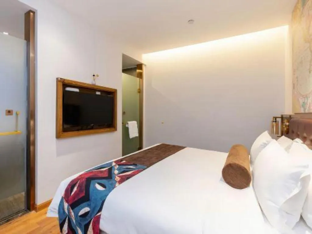 Bed in James Joyce Coffetel·Shanghai Zhuanqiao Wanda Plaza