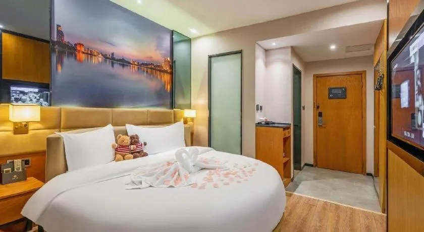 Bed in Chonpines Hotel North Xiamen Station Jimei University