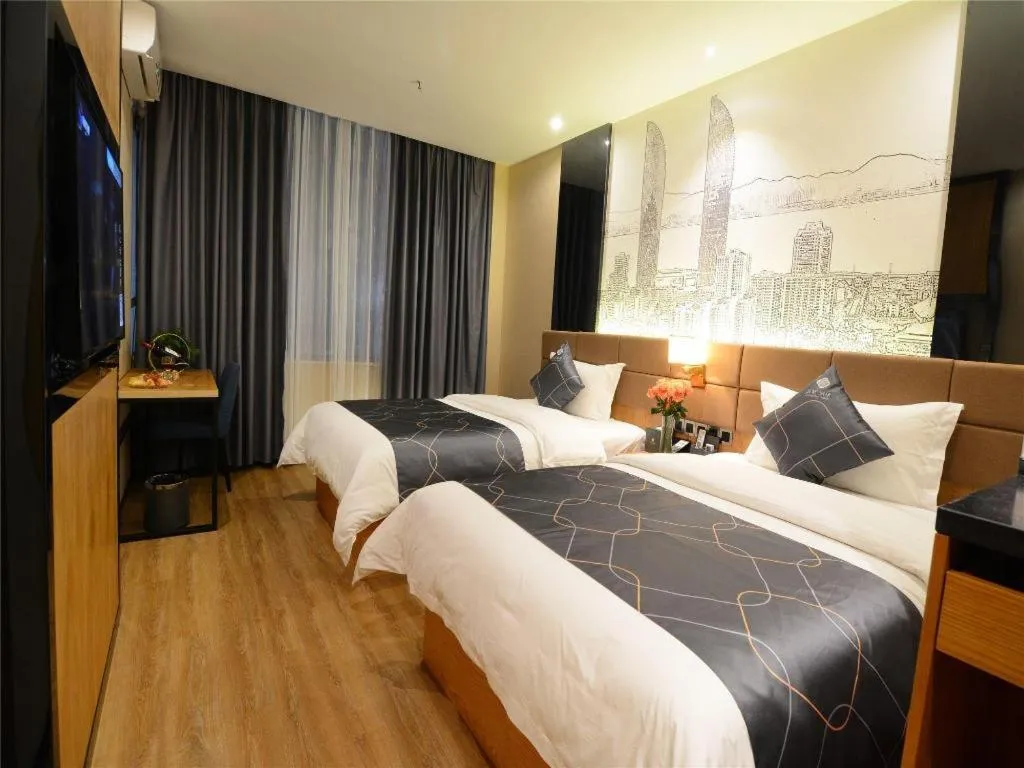Bed in Chonpines Hotel North Xiamen Station Jimei University
