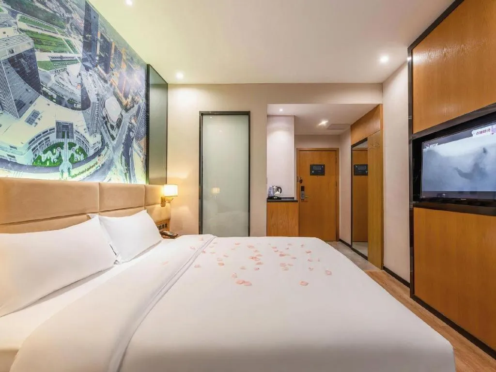 Bed in Chonpines Hotel North Xiamen Station Jimei University