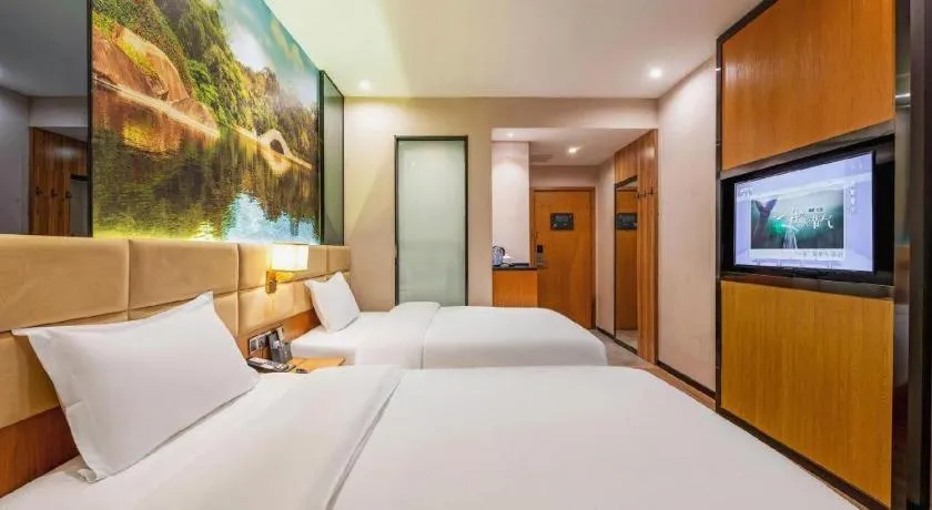 Bed in Chonpines Hotel North Xiamen Station Jimei University