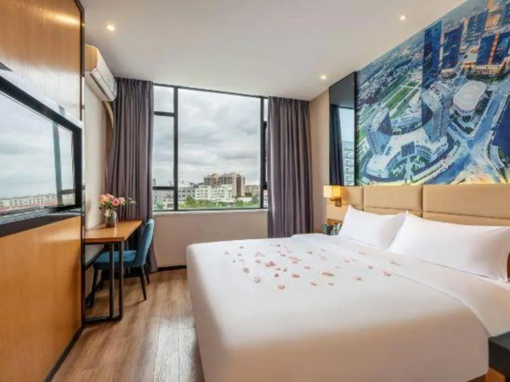 Bed in Chonpines Hotel North Xiamen Station Jimei University