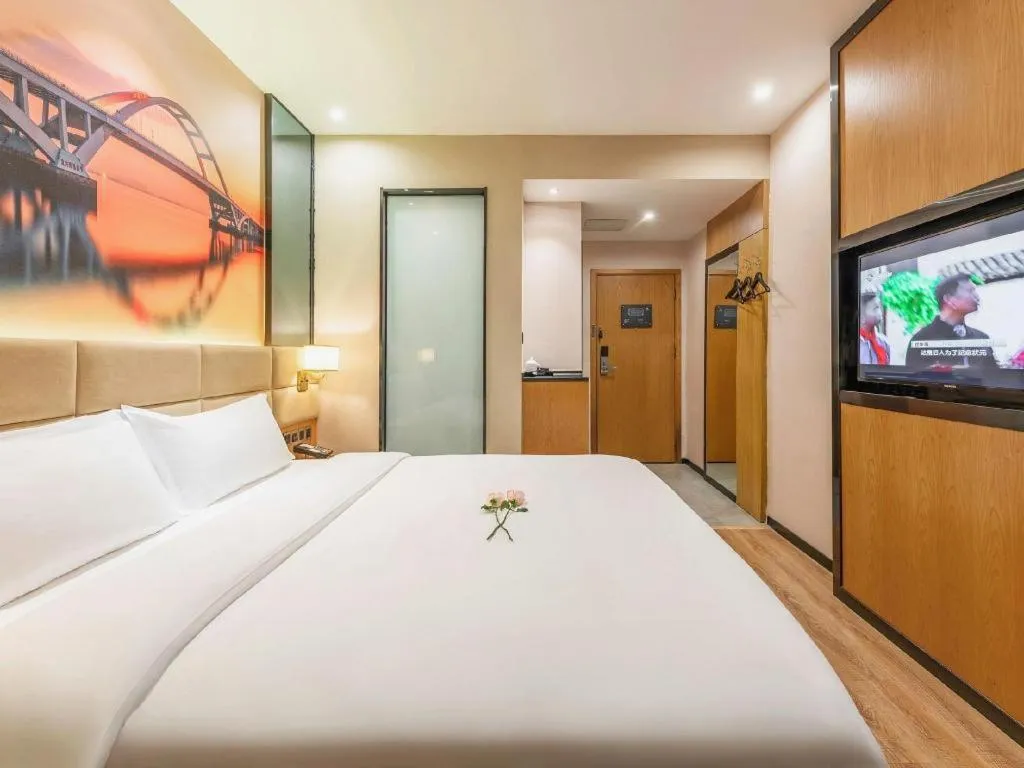 Bed in Chonpines Hotel North Xiamen Station Jimei University