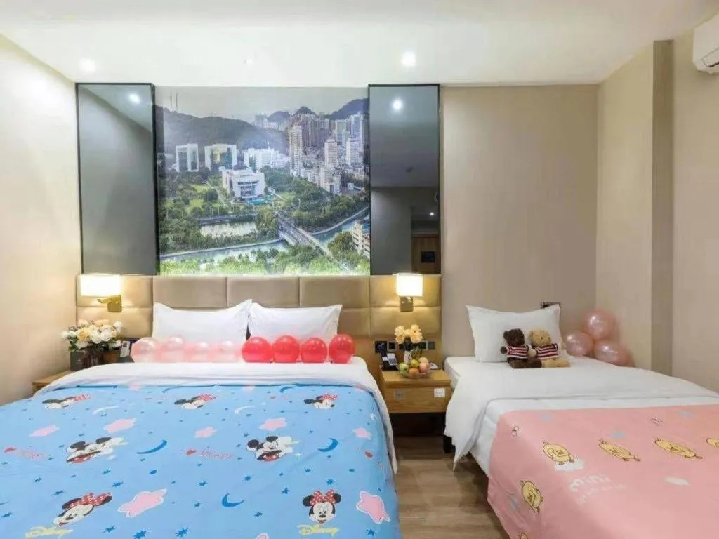 Bed in Chonpines Hotel North Xiamen Station Jimei University