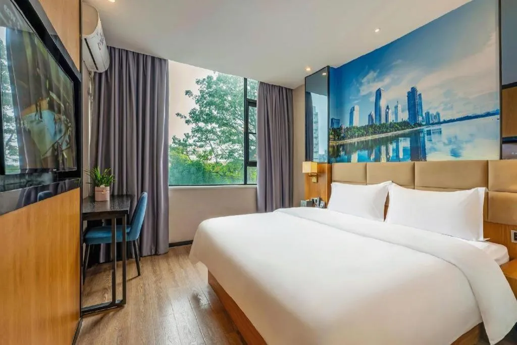 Bed in Chonpines Hotel North Xiamen Station Jimei University