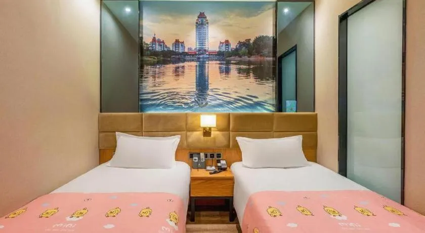 Bed in Chonpines Hotel North Xiamen Station Jimei University