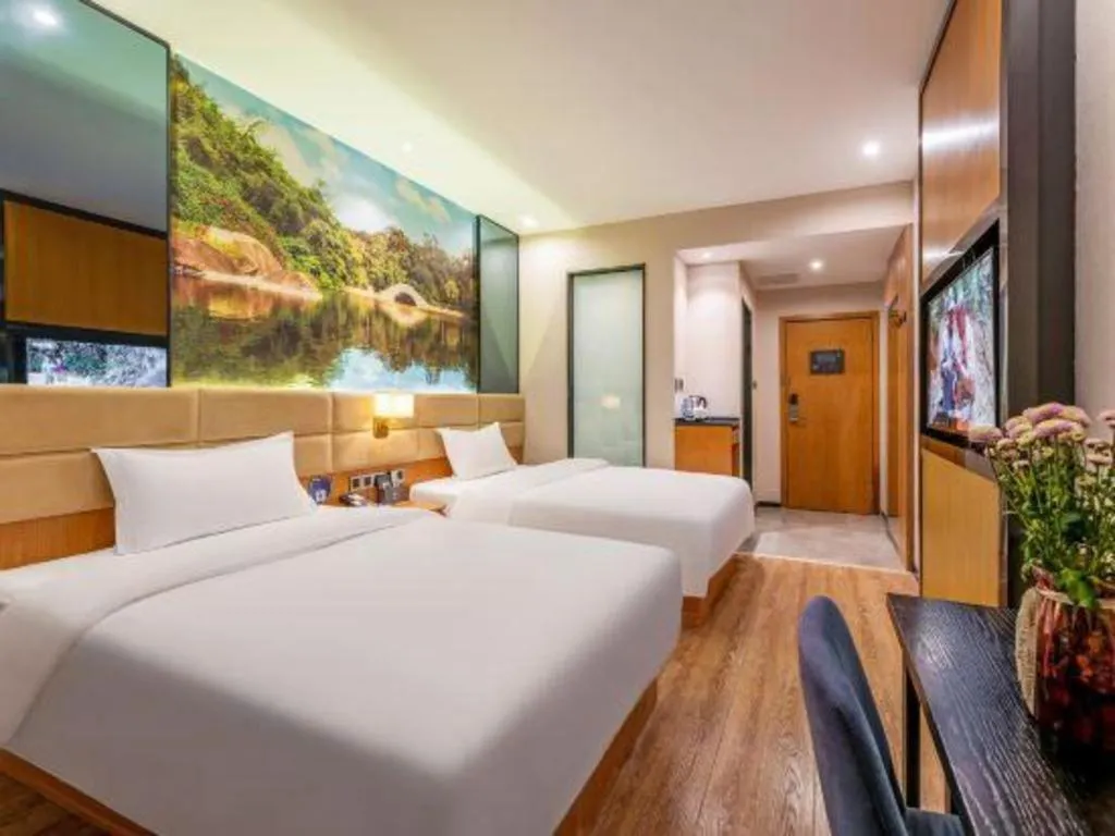 Bed in Chonpines Hotel North Xiamen Station Jimei University