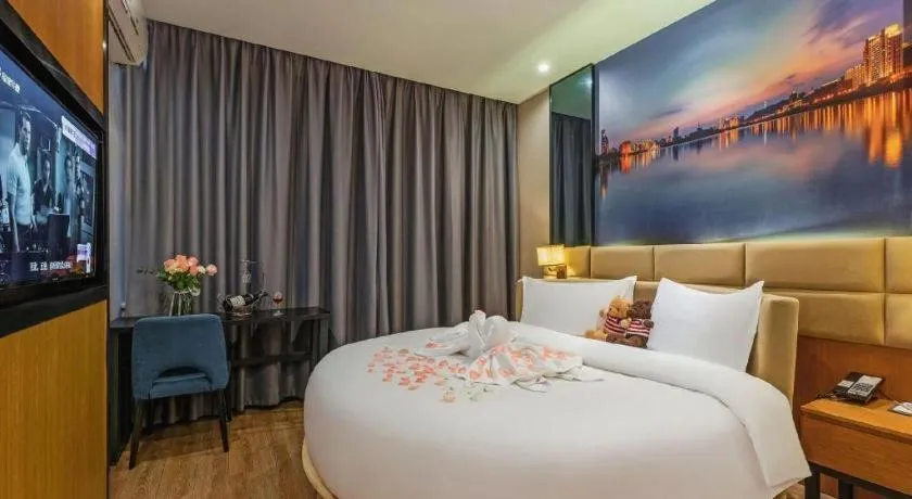 Bed in Chonpines Hotel North Xiamen Station Jimei University