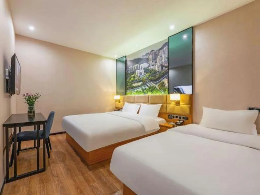 Bed in Chonpines Hotel North Xiamen Station Jimei University