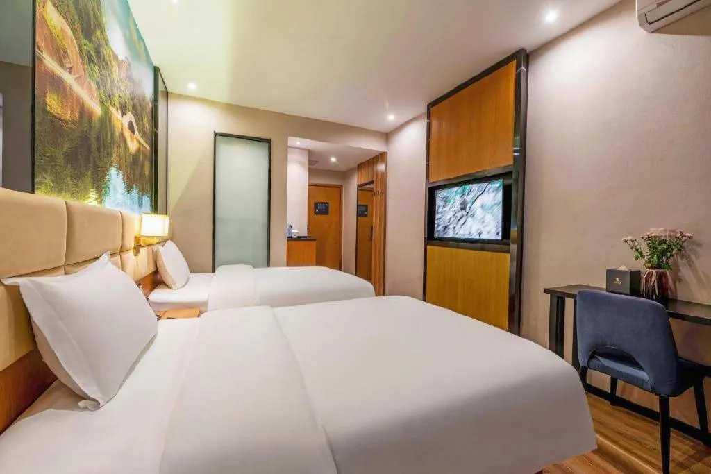 Bed in Chonpines Hotel North Xiamen Station Jimei University