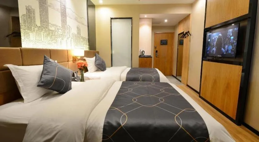 Bed in Chonpines Hotel North Xiamen Station Jimei University