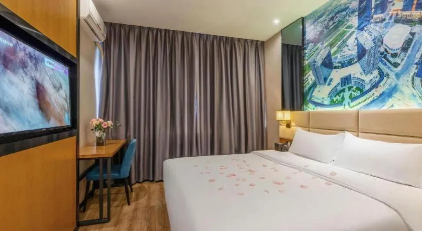 Bed in Chonpines Hotel North Xiamen Station Jimei University